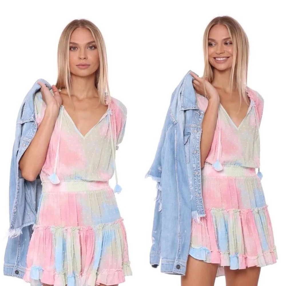 We're All Pretty Girls Tiered Dress Multicolor pastel 16786